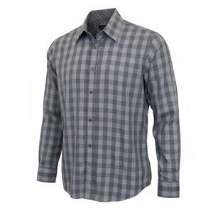 EUC Zagiri Men’s Every Day Plaid Grey Button Front Long Sleeve Shirt Size Large